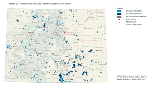 Colorado Conservation Easement Map - Tax Credits